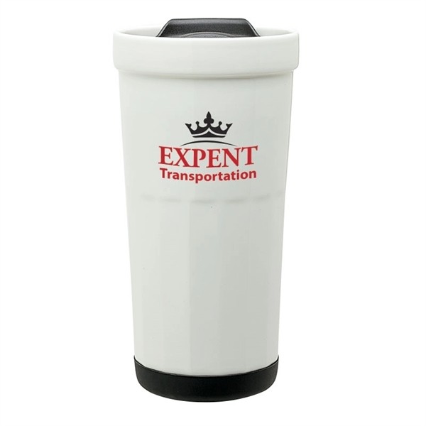 Latte 16 oz. Ceramic Travel Tumbler for