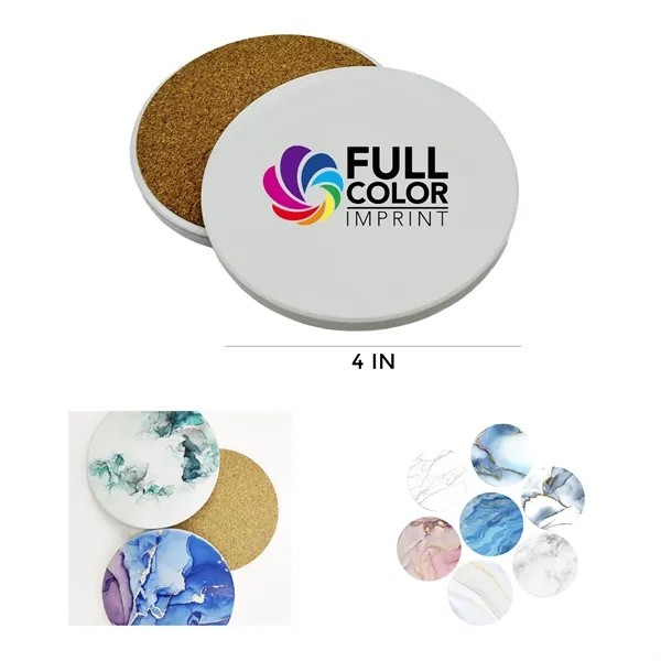 Full Color Absorbent Ceramic Coaster for