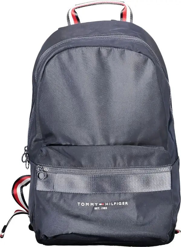 Tommy Hilfiger Blue Polyester BackPack - Small logo in the middle bottom  for