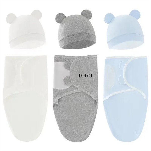 Baby Swaddle Wrap with Hat for