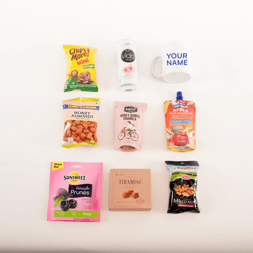 Customized Mug with Healthy Munchies for