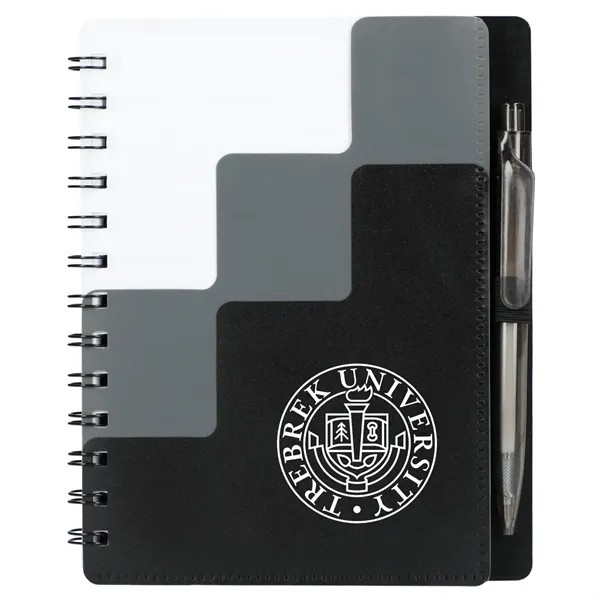 5" x 7" Recycled Pace Spiral Notebook w Pen for