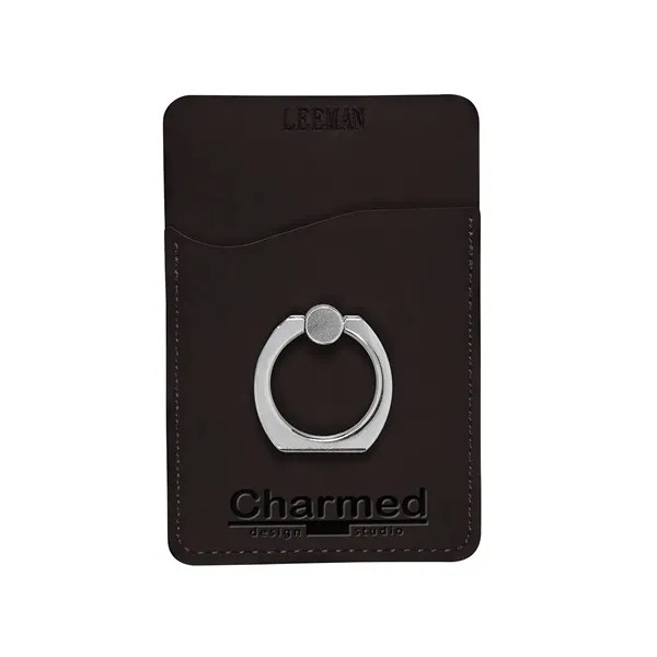 Leeman Tuscany™ Card Holder With Metal Ring Phone Stand for