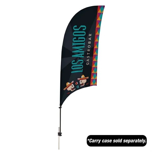 7.5' Value Razor Sail Sign Flag - 1-Sided with Ground Spike for