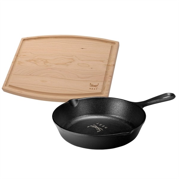 Lodge® 8" Skillet/12" Arch Cutting Board Gift Set for