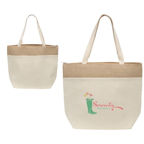 Savanna Jute & Recycled Cotton Cooler Tote for