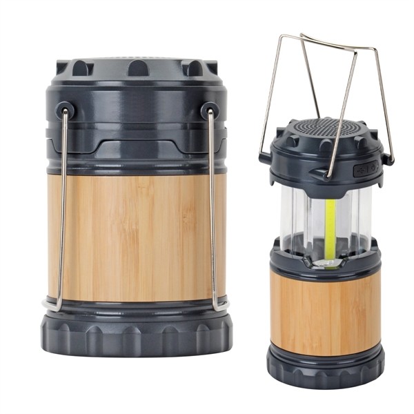 Bamboo Pop-Up Lantern With Speaker for