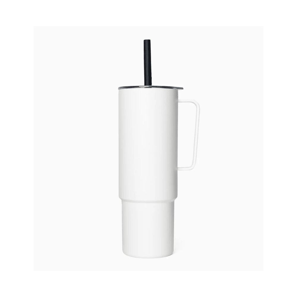 946ml Miir White Tumbler with Steel Straw for