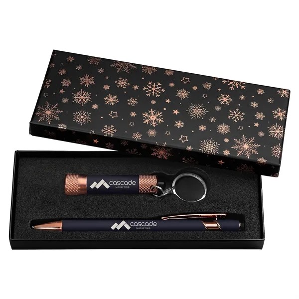 Ellipse & Chroma Rose Gold Snowflake Gift Set - Laser for