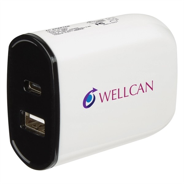 UL Listed 2-In-1 USB Type-C Wall Adapter for