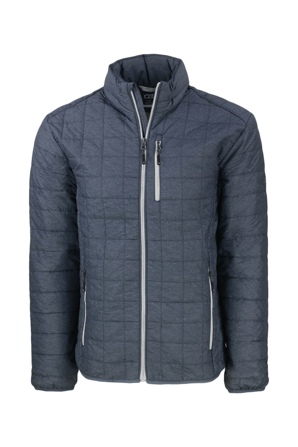 Cutter & Buck Rainier Recycled Insulated Puffer Mens Big & Tall Full Zip Jacket for