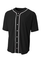 A4 Short Sleeve Full-Button Baseball Top
