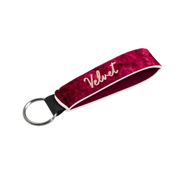 Velvet Neoprene Wrist strap key holder for