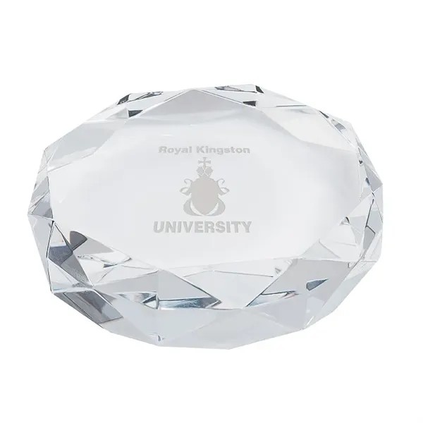Rimini Gem Cut Crystal Paperweight for