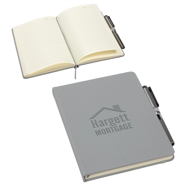 Quorum Soft Touch Journal with Matching Color Gel Pen for