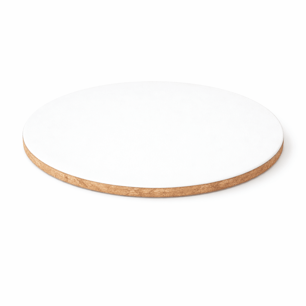 Round MDF Cork Base Coaster for