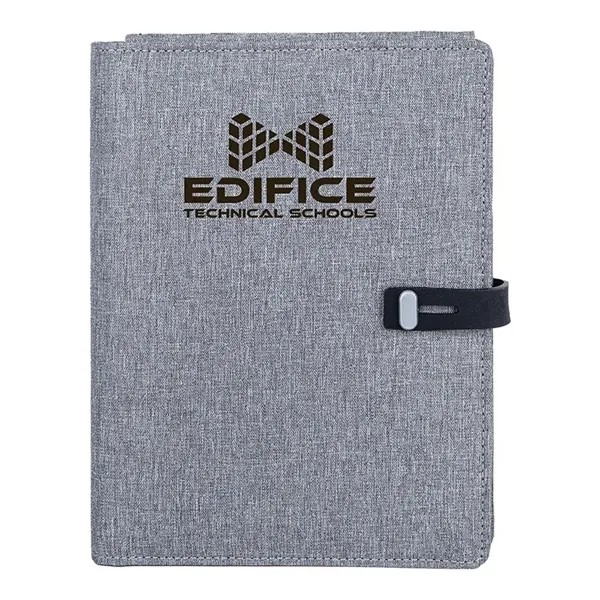 Binghamton RPET Padfolio w/ Wireless Phone Charger for