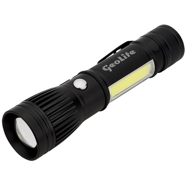 Channel LED / COB Rechargeable Flashlight for