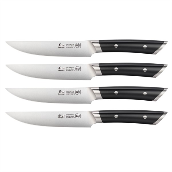 Cangshan 4-Piece Helena Series Steak Knife Set - Black for