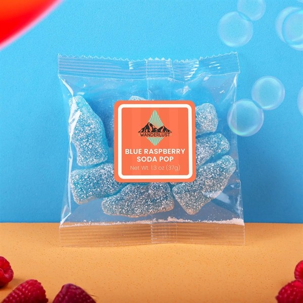 Blue Raspberry Soda Bottles Gummy Candy for