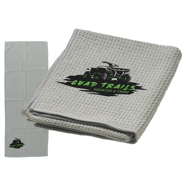Gridiron 12- x 32- Waffle Microfiber Sports Towel for