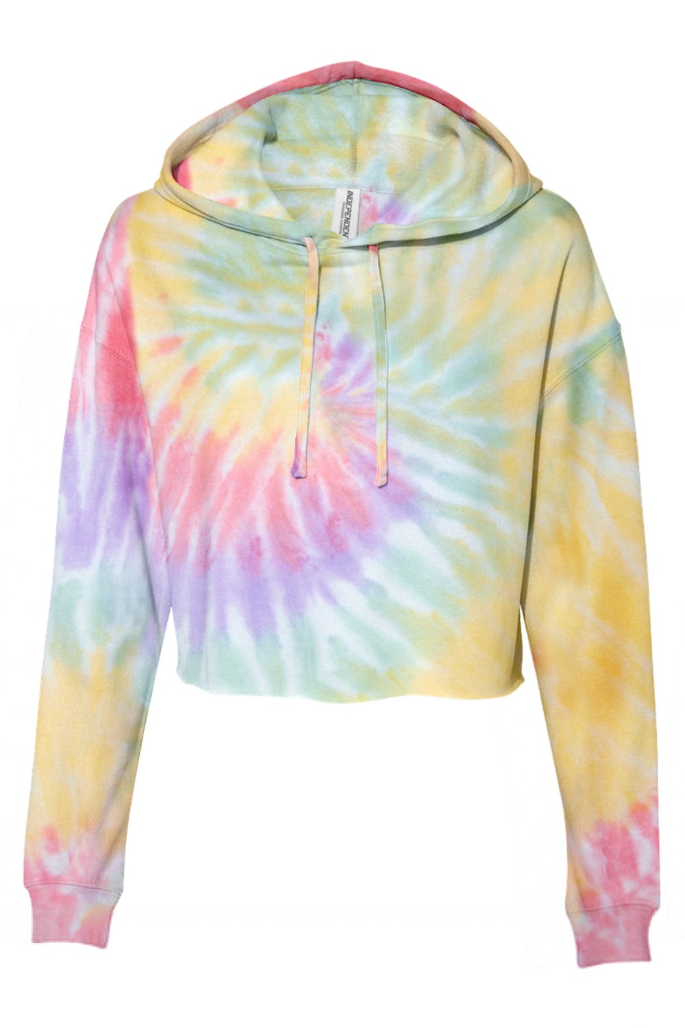 Colortone Tie Dye Cropped Hooded Sweatshirt for