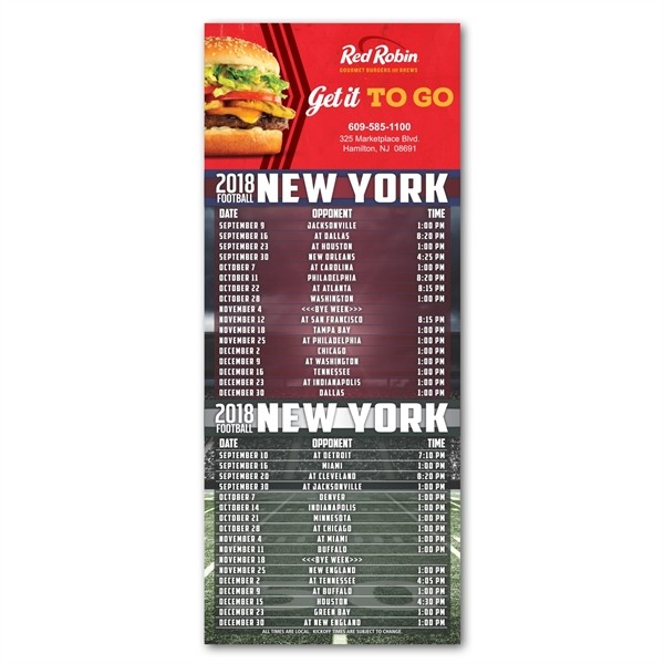 Football Schedule Magnet for