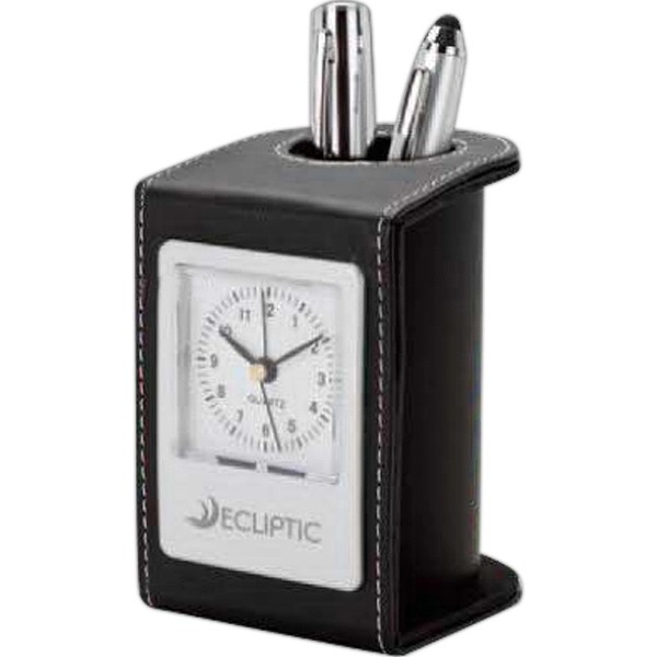 Alba Desk Clock & Pen Cup for