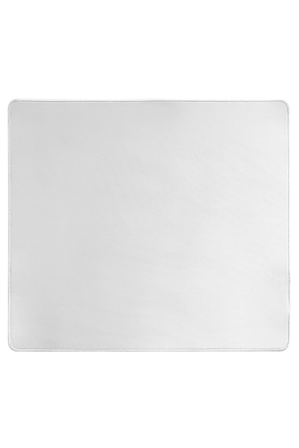 Desk Mat White Stitched Large 18" x 16" for