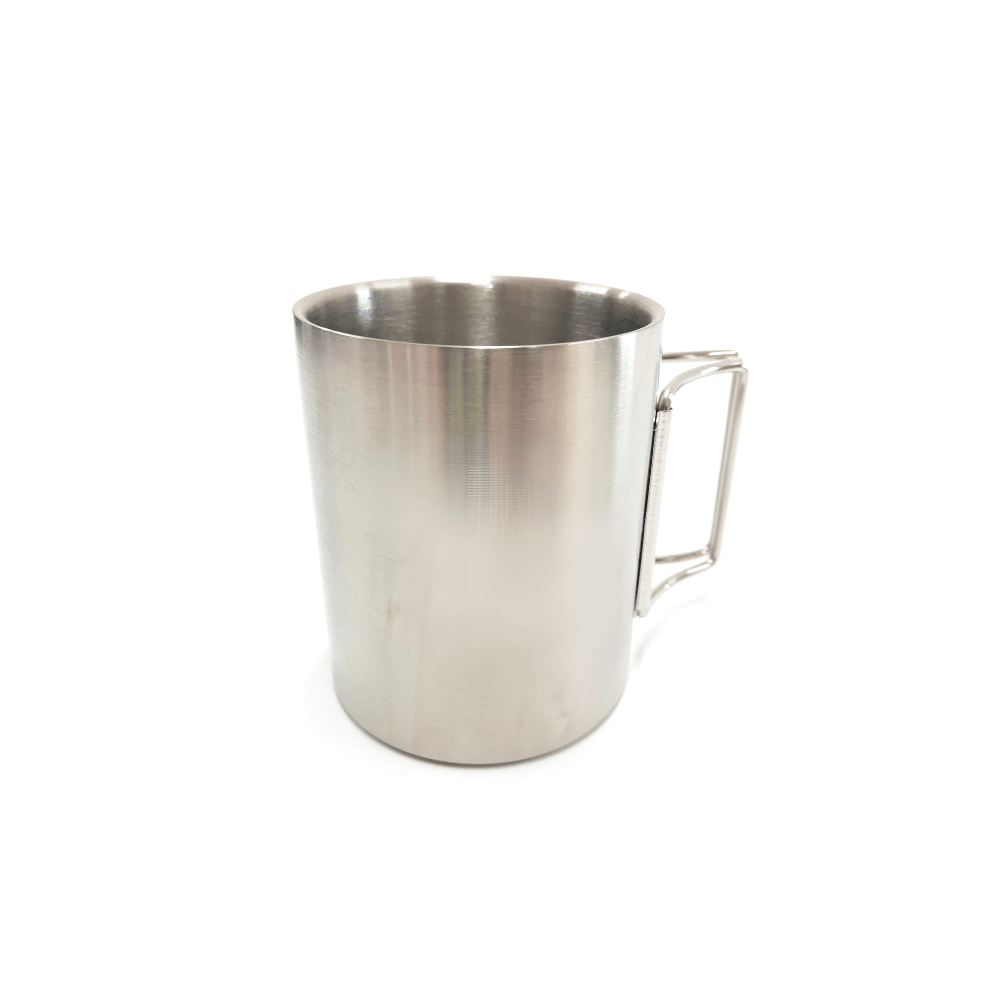 Trade Works Folding Handle Stainless Steel Mug for