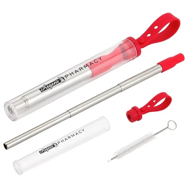 Sip N Slide Telescoping Straw With Cleaning Brush for