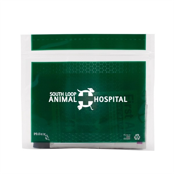Pet Safety & First Aid Kit in a Resealable Plastic Bag for