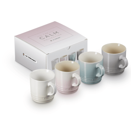 Le Creuset Stoneware Calm Set of 4 Cappuccino Mugs  for