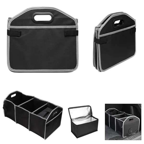 Trunk Organizer With Cooler Bag for