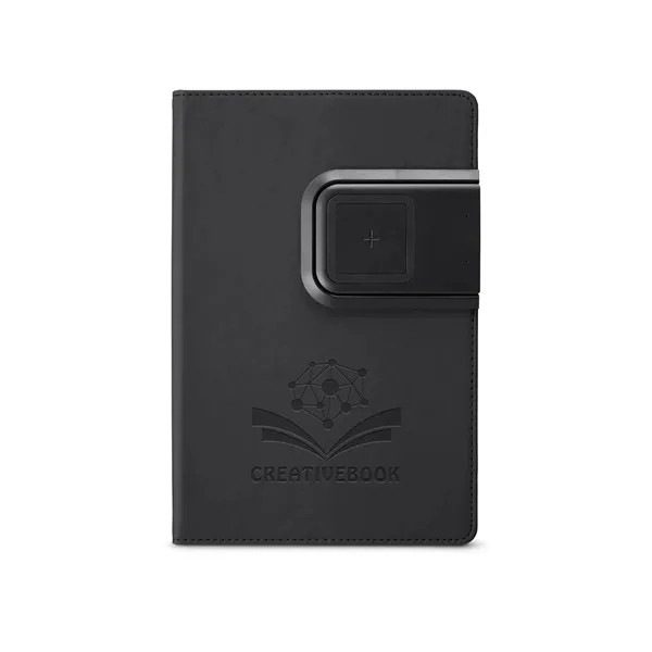 Prime Line Refillable Journal with Wireless Charging Panel for