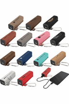 Leatherette 2200 mAh Power Bank with USB-C Cord