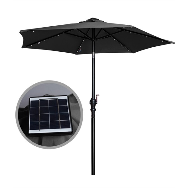 7' LED Market Umbrella for