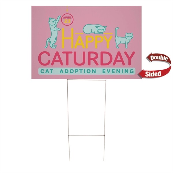 24" x 18" Corrugated Plastic Sign Kit (Double-Sided) for