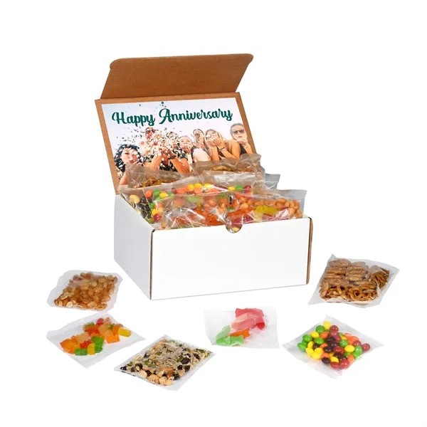 12 pack Sweet and Salty Snack Box with Label for