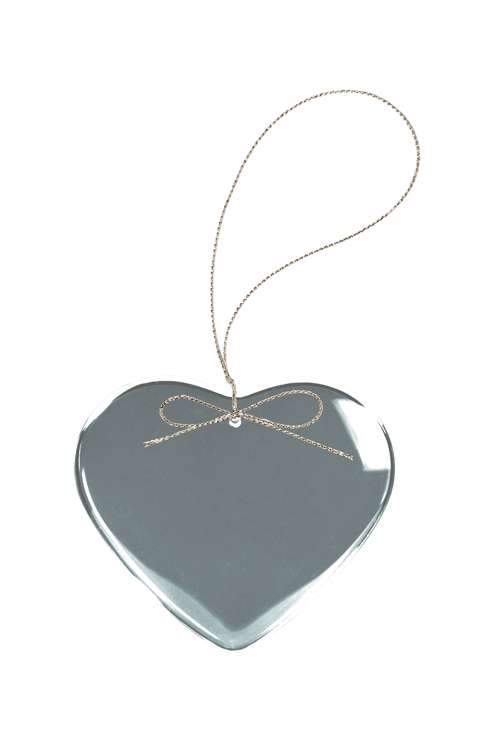 2 1/2" Crystal Heart Ornament for