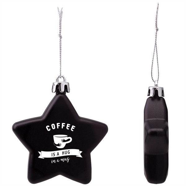 Shatter Resistant Flat Star Holiday Christmas Tree Ornament for