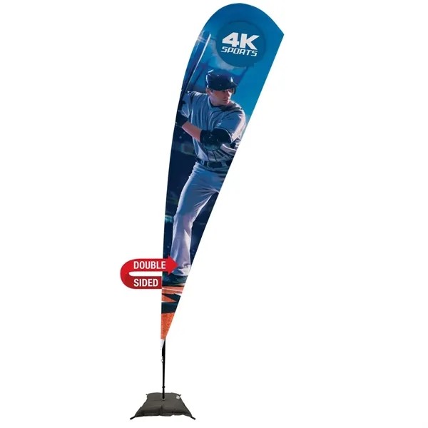 15' Streamline Teardrop Sail Sign Flag, 2-Sided, Scissor for