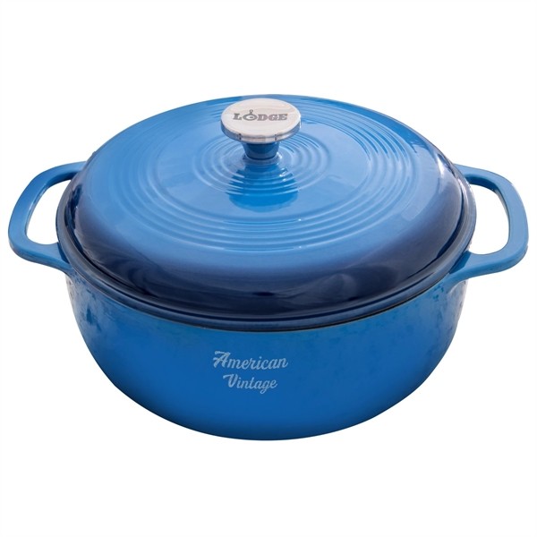 Lodge® 6 Qt Blue Enameled Cast Iron Dutch Oven for
