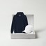 Navy Hoodie / White Cap