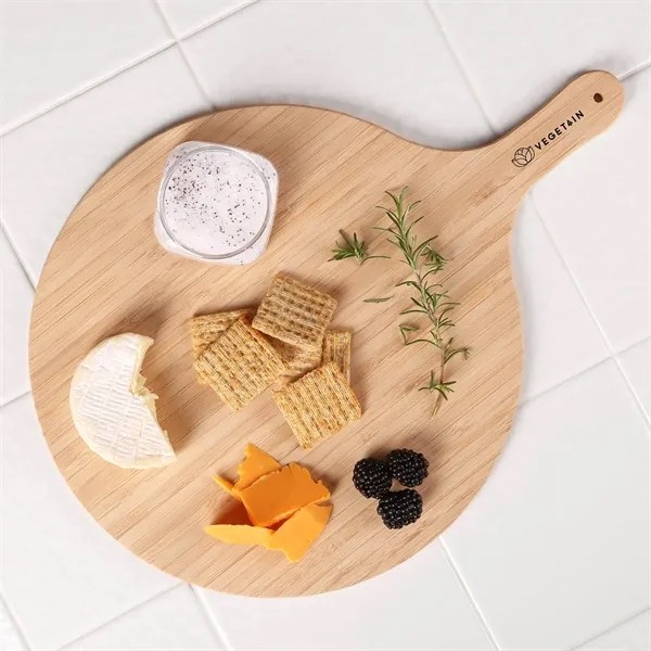 Bamboo Pizza Peel Charcuterie Board for