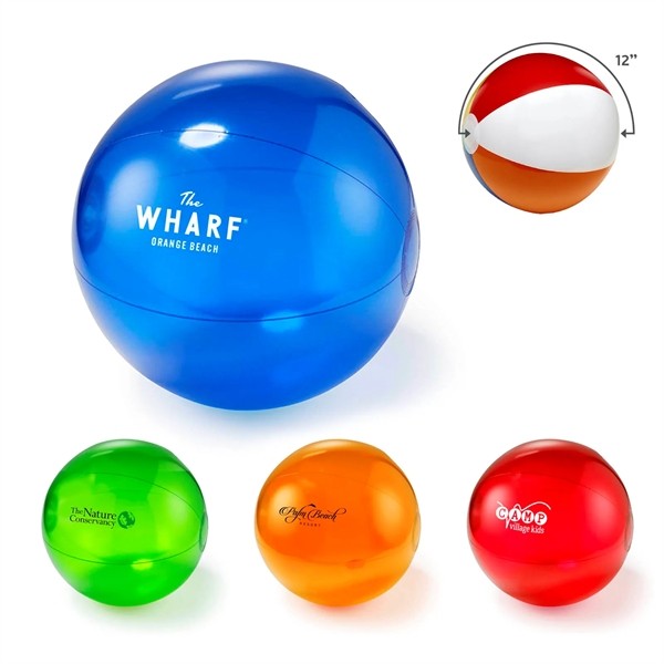 12" Translucent Beach Ball for