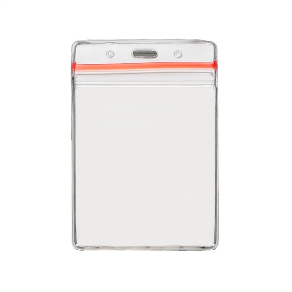 Vertical Blank Vinyl Pouch with Zipper for